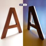 3D Brass on Acrylic Letters and Numbers