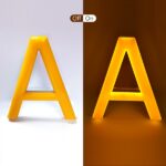 3D Flexible Plastic Neon on Stainless Steel Letters and Numbers