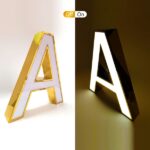 3D Gold Stainless Steel with Acrylic Face Letters and Numbers