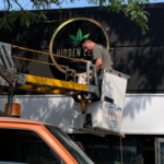 One-Side Circle Wall-Mounted Sign