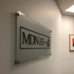 Reception Sign - Lettering on Frosted Acrylic